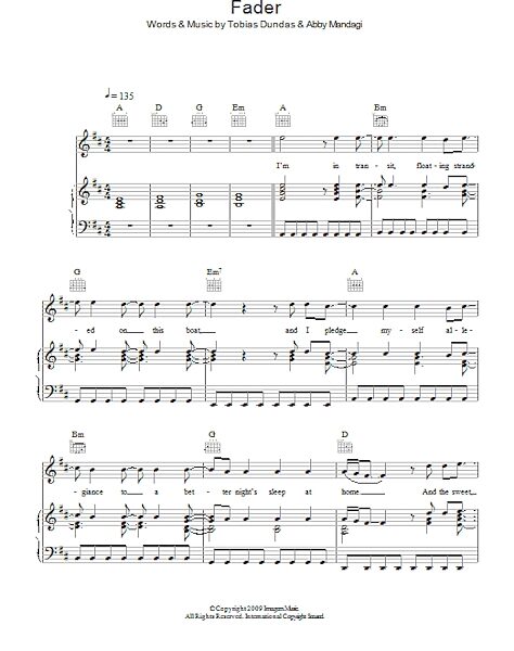 open zoom image for Fader - Piano/Vocal/Guitar, New, Main
