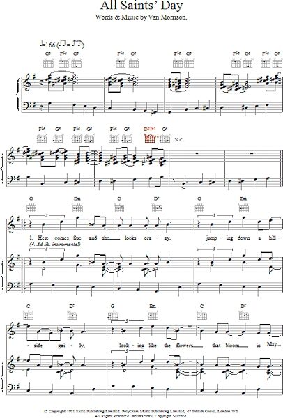 open zoom image for All Saint's Day - Piano/Vocal/Guitar, New, Main