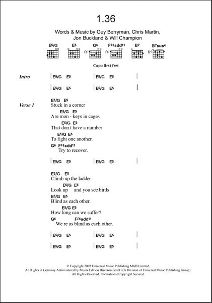 open zoom image for 1.36 - Guitar Chords/Lyrics, New, Main