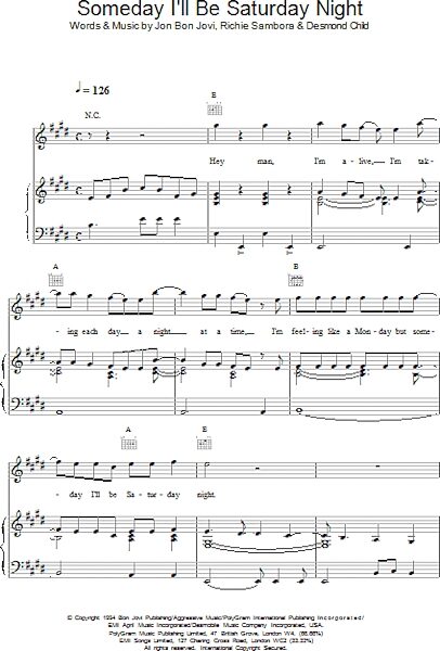 open zoom image for Someday I'll Be SaturdayNight - Piano/Vocal/Guitar, New, Main