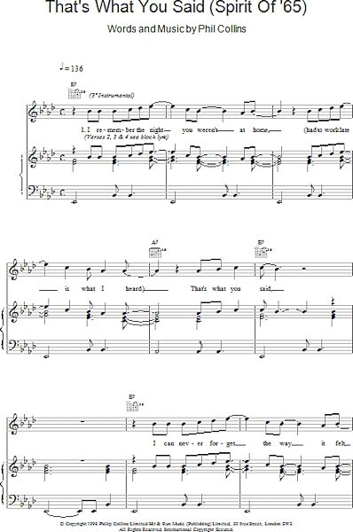 open zoom image for That's What You Said (Spirit Of '65) - Piano/Vocal/Guitar, New, Main