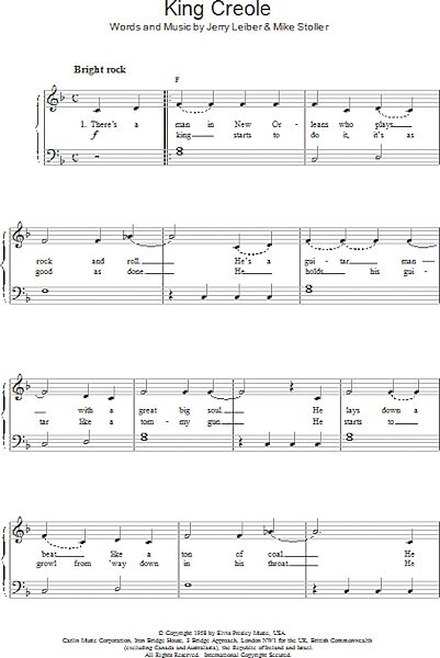 open zoom image for King Creole - Easy Piano, New, Main