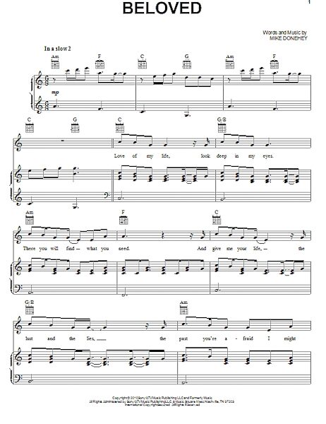 open zoom image for Beloved - Piano/Vocal/Guitar, New, Main