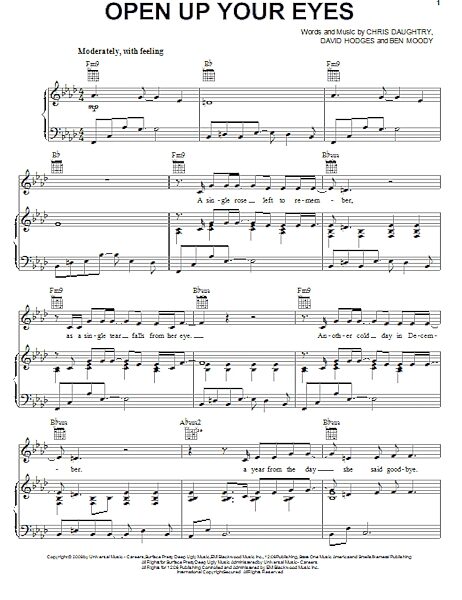 open zoom image for Open Up Your Eyes - Piano/Vocal/Guitar, New, Main
