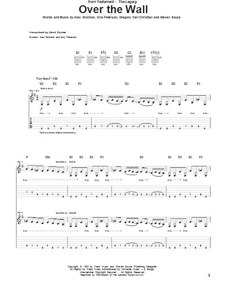 open zoom image for Over The Wall - Guitar TAB, New, Main