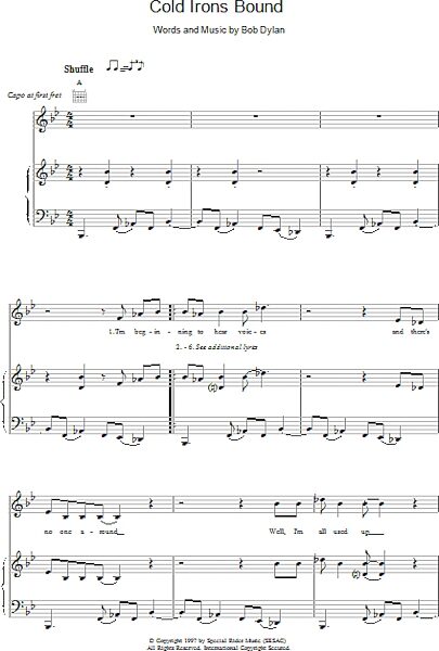 open zoom image for Cold Irons Bound - Piano/Vocal/Guitar, New, Main