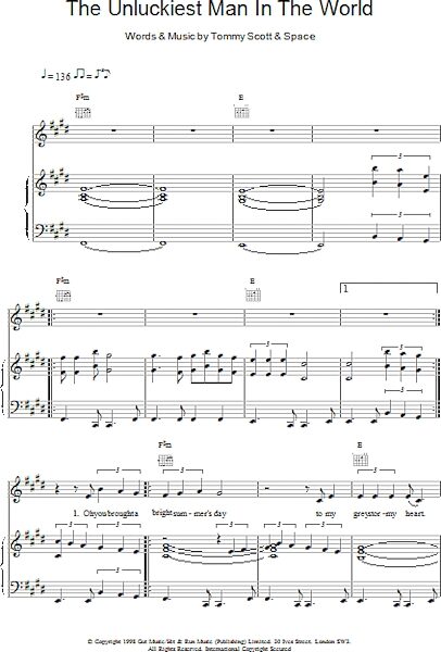 open zoom image for The Unluckiest Man In The World - Piano/Vocal/Guitar, New, Main