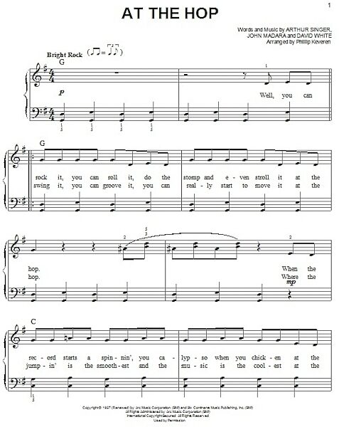 open zoom image for At The Hop - Easy Piano, New, Main