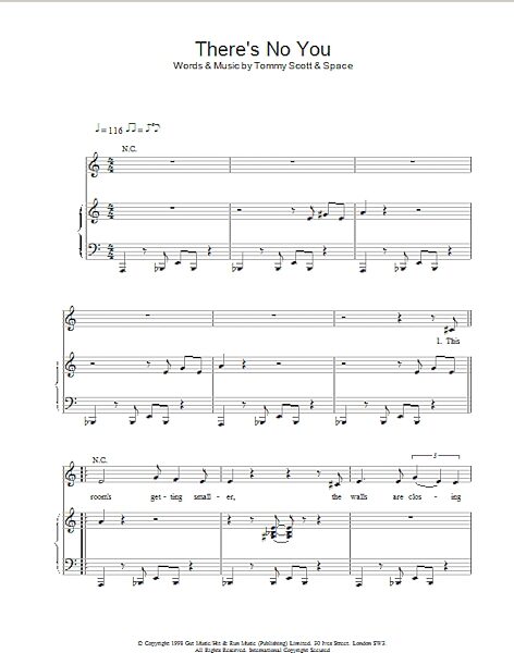 open zoom image for There's No You - Piano/Vocal/Guitar, New, Main