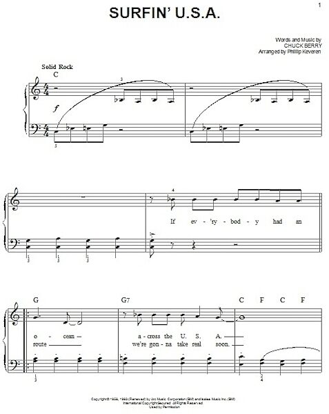 open zoom image for Surfin' U.S.A. - Easy Piano, New, Main
