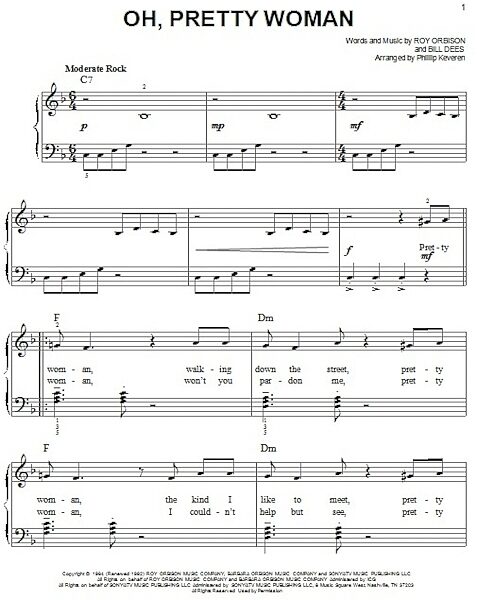 open zoom image for Oh, Pretty Woman - Easy Piano, New, Main