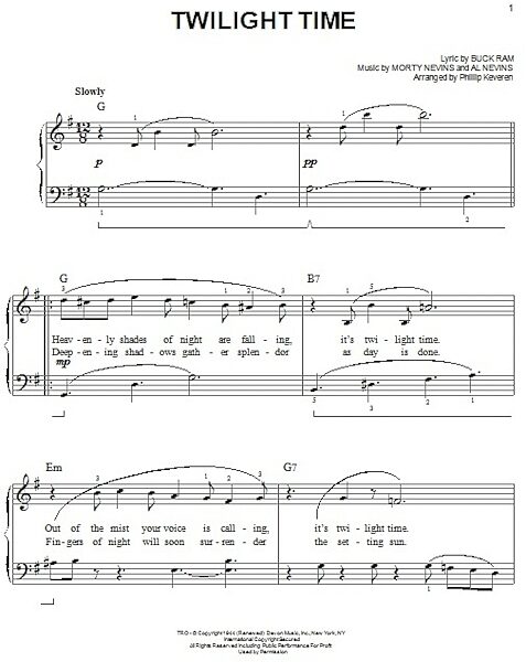 open zoom image for Twilight Time - Easy Piano, New, Main
