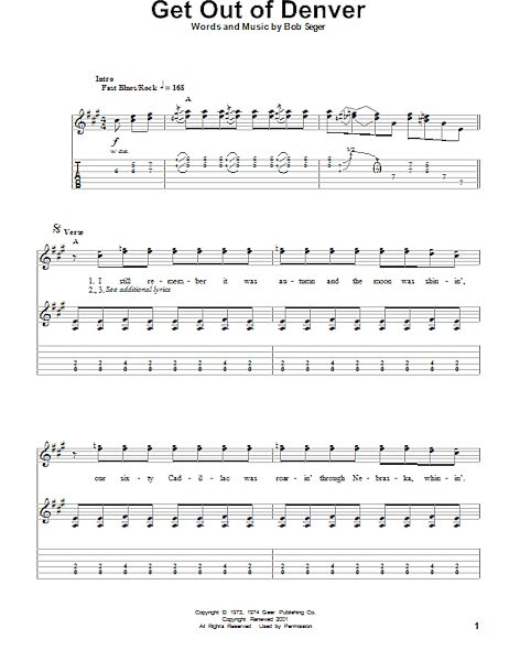 open zoom image for Get Out Of Denver - Guitar Tab Play-Along, New, Main