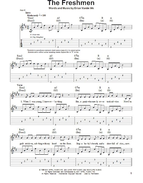 open zoom image for The Freshmen - Guitar Tab Play-Along, New, Main