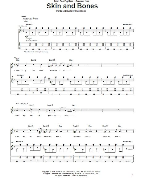 open zoom image for Skin And Bones - Guitar TAB, New, Main