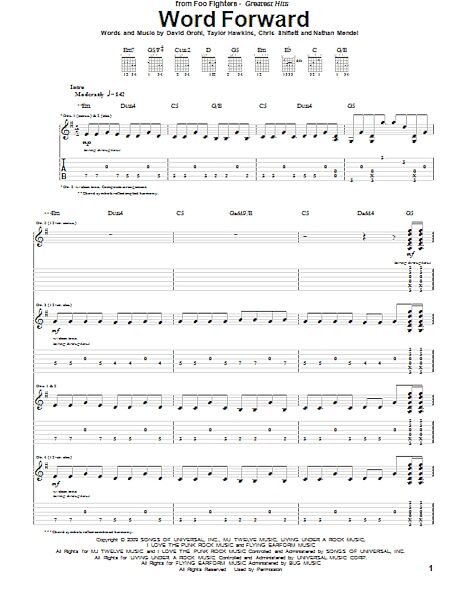 open zoom image for Word Forward - Guitar TAB, New, Main