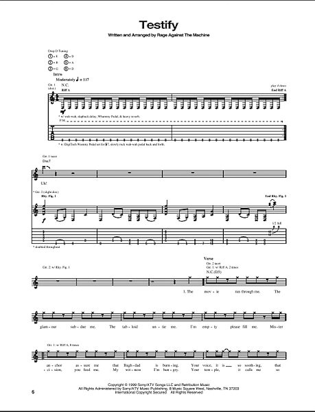open zoom image for Testify - Guitar TAB, New, Main