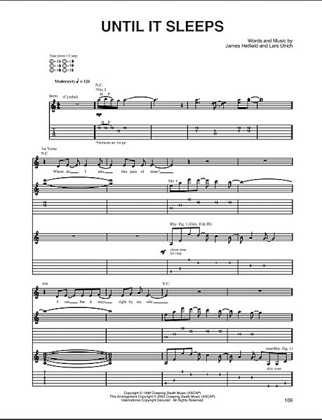 open zoom image for Until It Sleeps - Guitar TAB, New, Main
