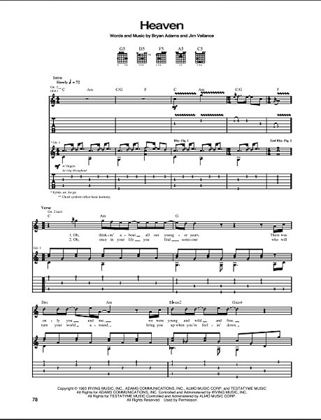 open zoom image for Heaven - Guitar TAB, New, Main