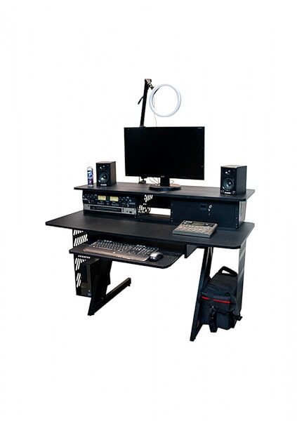 open zoom image for On-Stage WS7700 Large Studio Workstation, Black, WS7700B, Action Position Back