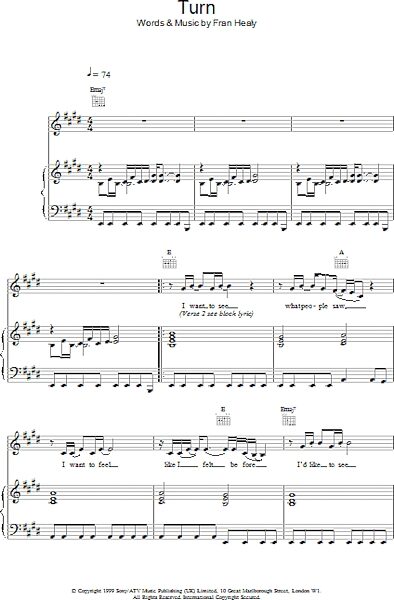 open zoom image for Turn - Piano/Vocal/Guitar, New, Main