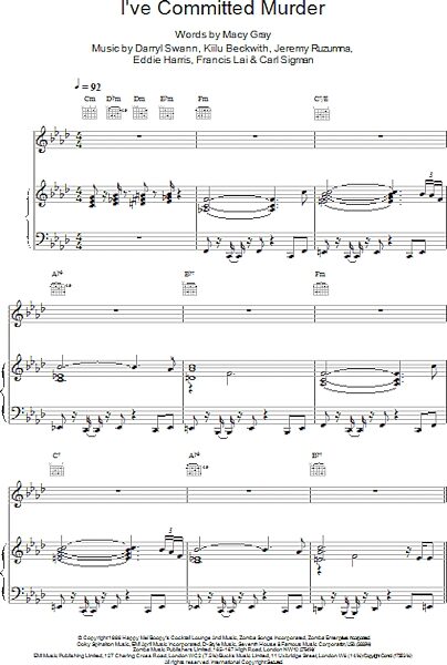 open zoom image for I've Committed Murder - Piano/Vocal/Guitar, New, Main