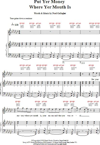 open zoom image for Put Yer Money Where Yer Mouth Is - Piano/Vocal/Guitar, New, Main