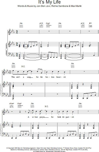open zoom image for It's My Life - Piano/Vocal/Guitar, New, Main
