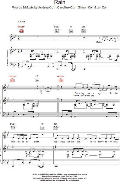 open zoom image for Rain - Piano/Vocal/Guitar, New, Main