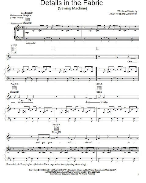 open zoom image for Details In The Fabric (Sewing Machine) - Piano/Vocal/Guitar, New, Main