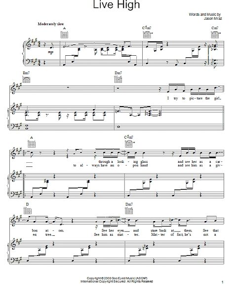 open zoom image for Live High - Piano/Vocal/Guitar, New, Main