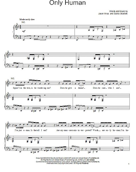 open zoom image for Only Human - Piano/Vocal/Guitar, New, Main
