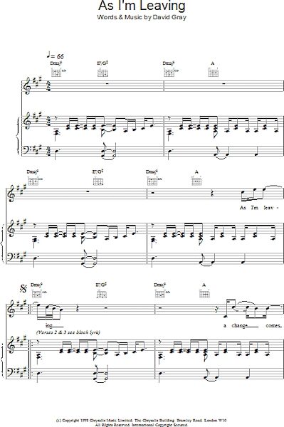 open zoom image for As I'm Leaving - Piano/Vocal/Guitar, New, Main