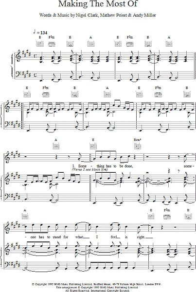 open zoom image for Making The Most Of - Piano/Vocal/Guitar, New, Main