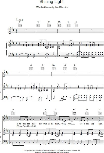 open zoom image for Shining Light - Piano/Vocal/Guitar, New, Main