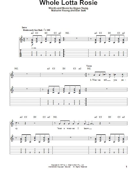 open zoom image for Whole Lotta Rosie - Guitar Tab Play-Along, New, Main