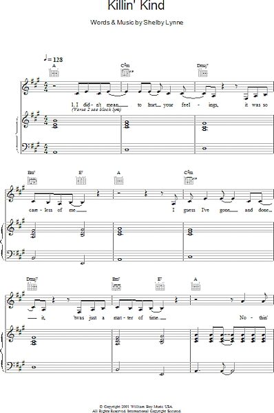 open zoom image for Killin' Kind - Piano/Vocal/Guitar, New, Main