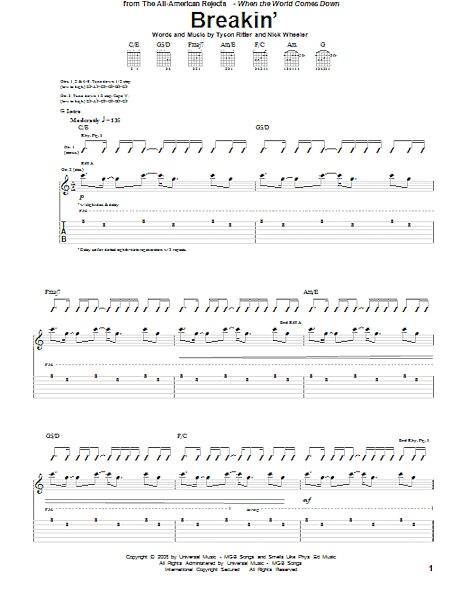 open zoom image for Breakin' - Guitar TAB, New, Main