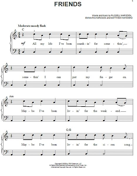 open zoom image for Friends - Easy Piano, New, Main