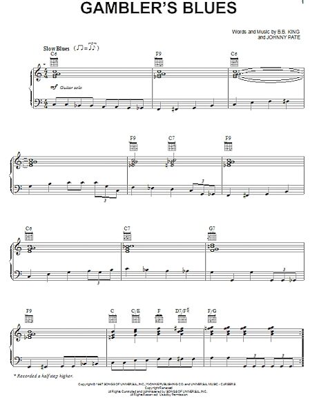 open zoom image for Gambler's Blues - Piano/Vocal/Guitar, New, Main