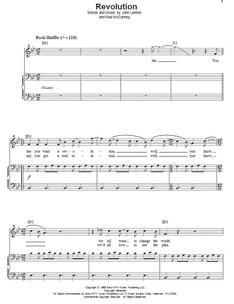 open zoom image for Revolution - Piano Vocal, New, Main