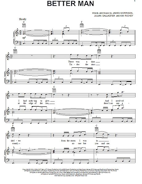 open zoom image for Better Man - Piano/Vocal/Guitar, New, Main