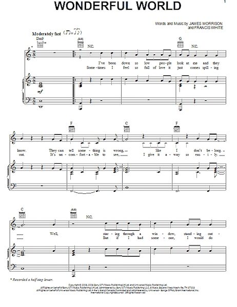 open zoom image for Wonderful World - Piano/Vocal/Guitar, New, Main