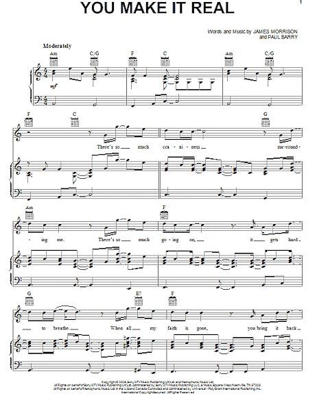 open zoom image for You Make It Real - Piano/Vocal/Guitar, New, Main