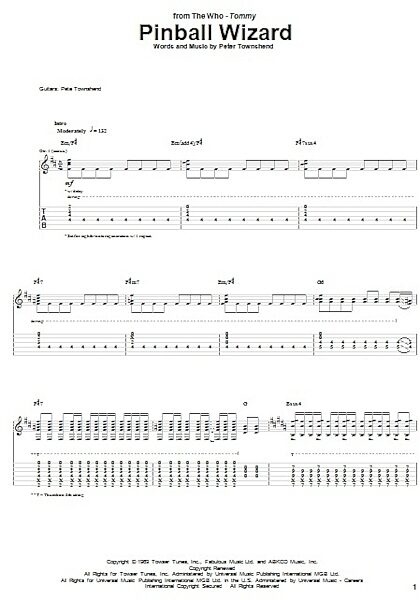 open zoom image for Pinball Wizard - Guitar TAB, New, Main