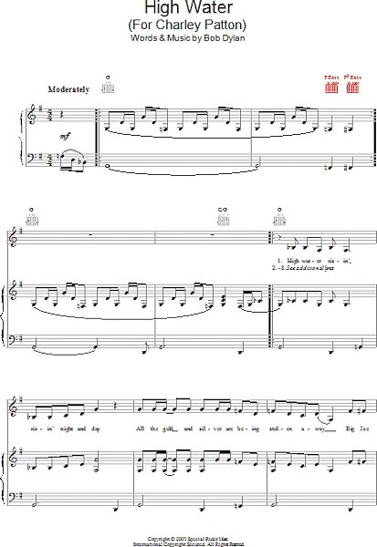 open zoom image for High Water (For Charley Patton) - Piano/Vocal/Guitar, New, Main
