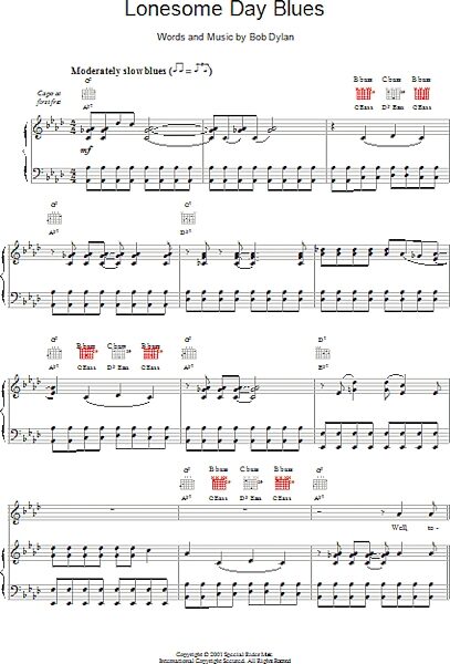 open zoom image for Lonesome Day Blues - Piano/Vocal/Guitar, New, Main