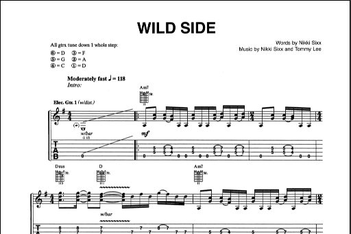 open zoom image for Wild Side - Guitar TAB, New, Main