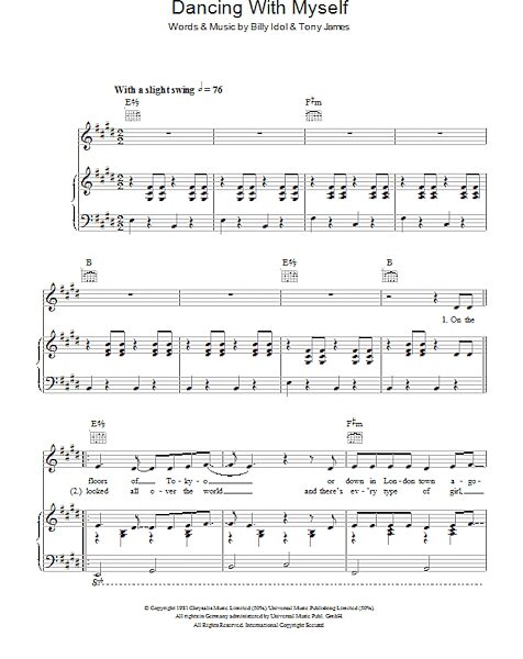 open zoom image for Dancing With Myself - Piano/Vocal/Guitar, New, Main