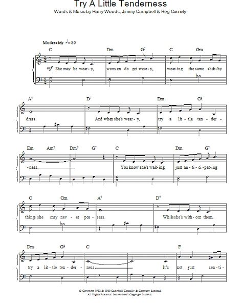 open zoom image for Try A Little Tenderness - Easy Piano, New, Main